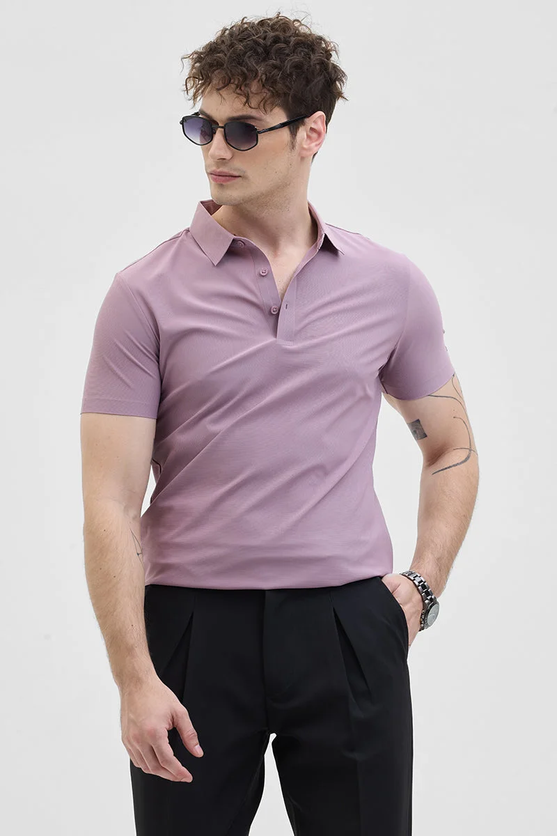 SNITCH Purple Technical Stitchless Polo T-Shirt